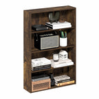 Basic Book Shelf, 4-Tier Bookcase with Open Shelf, Bookshelf, Cube Storage Organizer, 7 x 17 x 35, for Living Room, Bedroom, Home Office, White