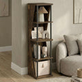 Flexi Book Shelf, 4-Cube Bookshelf, Standing Bookcase, White