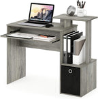 Econ Multipurpose Home Office Computer Writing Desk, French Oak Grey