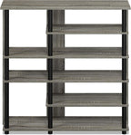 Turn-N-Tube Multi Storage Shoe Rack, 35.2"W 6-Tier, French Oak Grey/Black