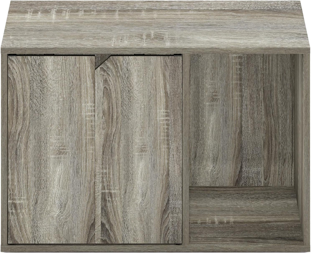 PELI 24" Wide Cat Litter Box Enclosure, French Oak Grey