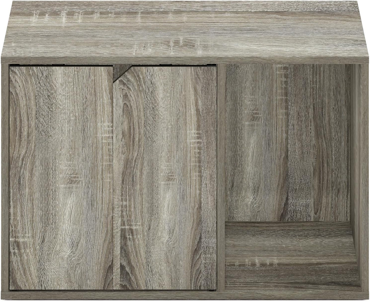 PELI 24" Wide Cat Litter Box Enclosure, French Oak Grey