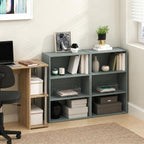 PASIR Set of 2 3-Tier Book Shelf, Sage Green