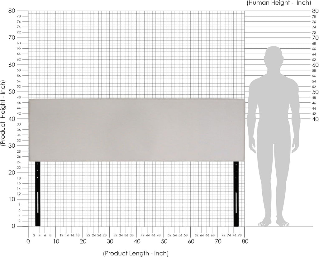 Roanne Plain Headboard, King, Fog