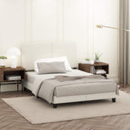 Pessac PU Leather Upholstered Platform, Full, White
