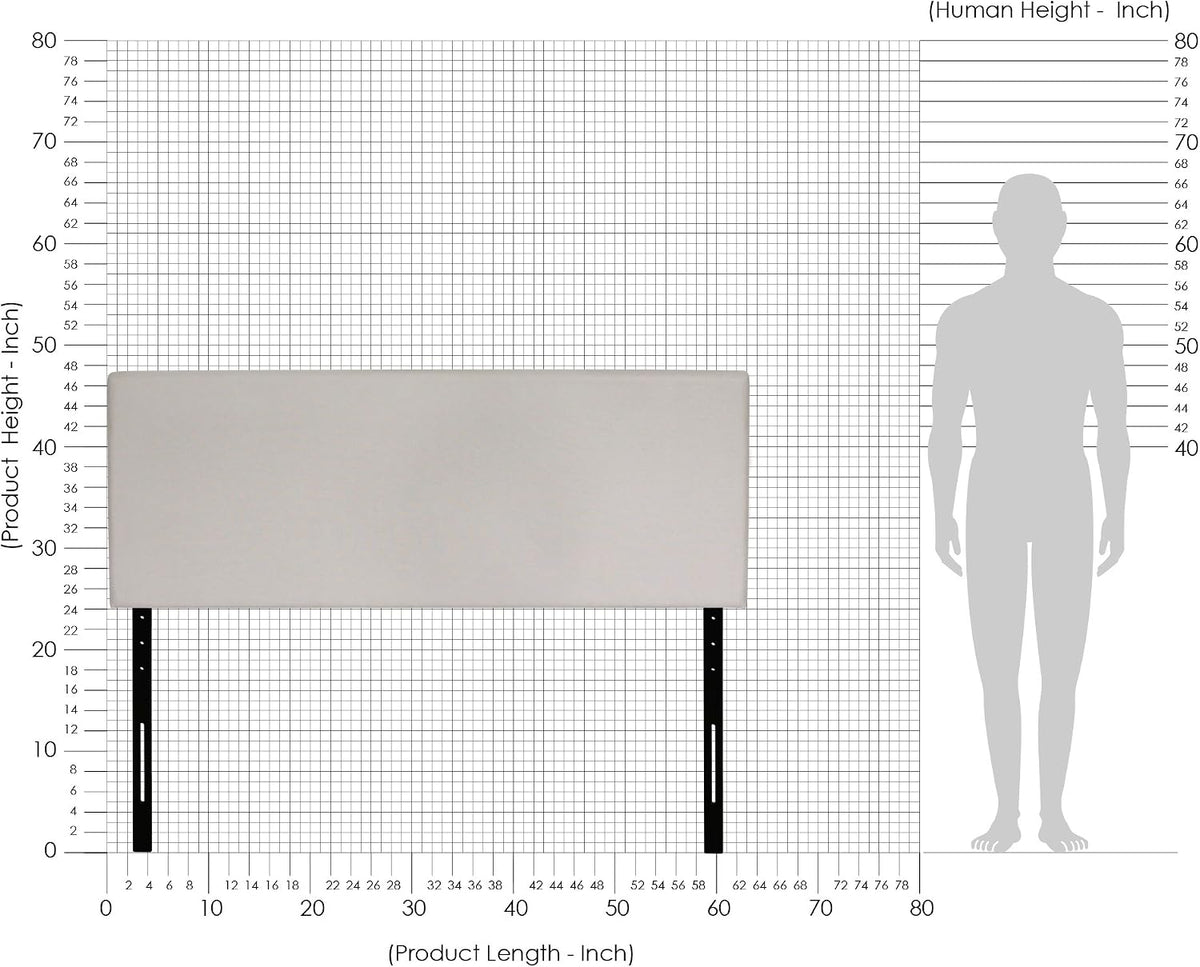 Roanne Plain Headboard, Queen, Fog