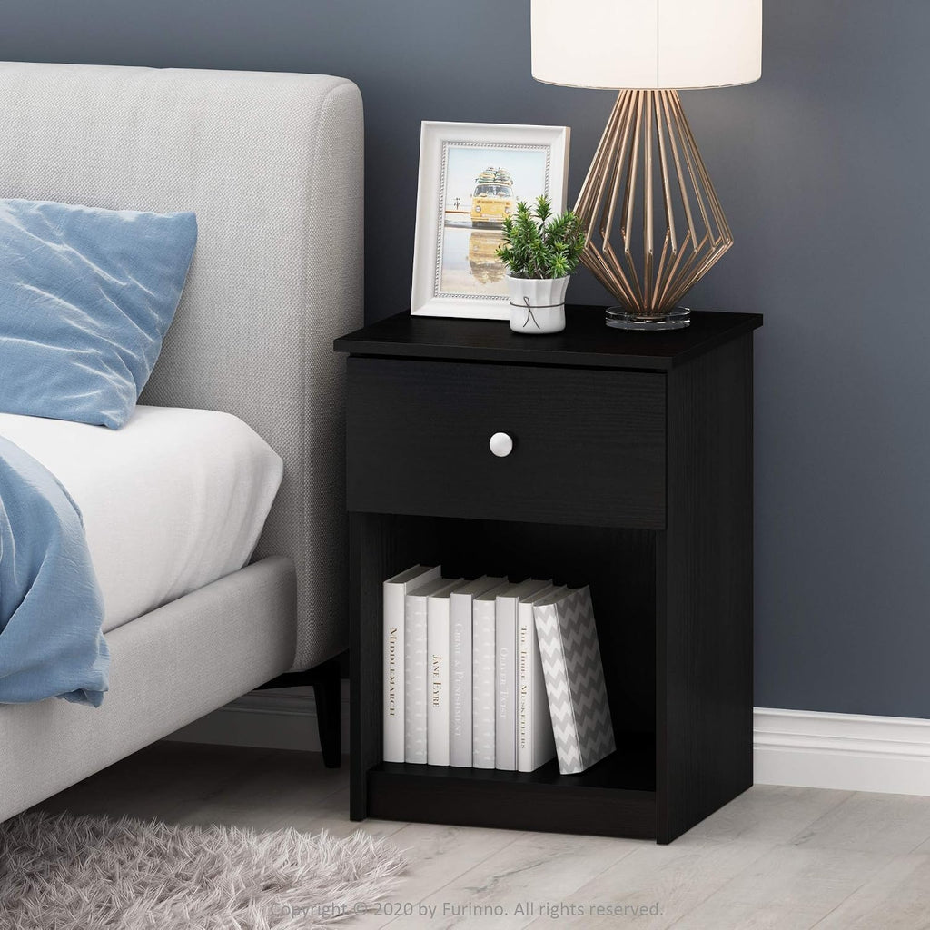Tidur Nightstand, 1-Pack, Black Oak