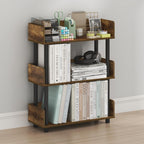 Turn-N-Tube Book Shelf, 3-Tier Bookshelf, Bookcases, Amber Pine