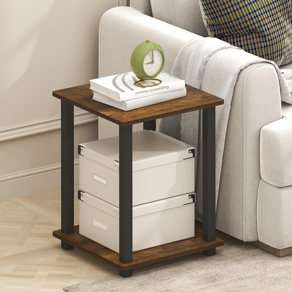 Simplistic Side Table Set of 2, End Table, Night Stand, Nightstand, Bedside Table, for Living Room, Bedroom, Black Espresso