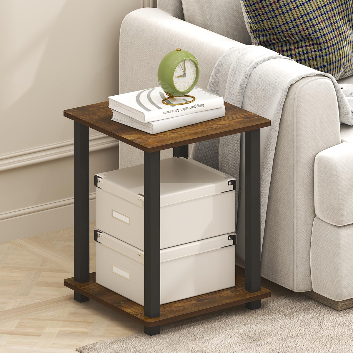 Simplistic Side Table Set of 2, End Table, Night Stand, Nightstand, Bedside Table, for Living Room, Bedroom, Light Oak