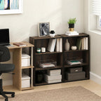 PASIR Set of 2 3-Tier Book Shelf, Columbia Walnut