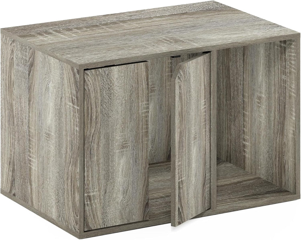 PELI 24" Wide Cat Litter Box Enclosure, French Oak Grey