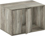 PELI 24" Wide Cat Litter Box Enclosure, French Oak Grey