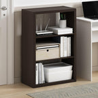 VIOLA 3-Tier Book Shelf, Extra Thick Frame Bookshelf, Dark Oak