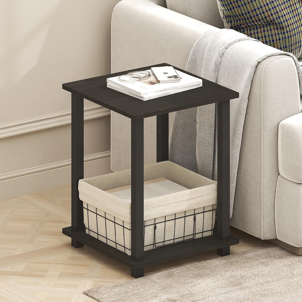 Simplistic Side Table Set of 2, End Table, Night Stand, Nightstand, Bedside Table, for Living Room, Bedroom, Black Espresso