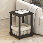 Simplistic Side Table Set of 2, End Table, Night Stand, Nightstand, Bedside Table, for Living Room, Bedroom, Black Espresso