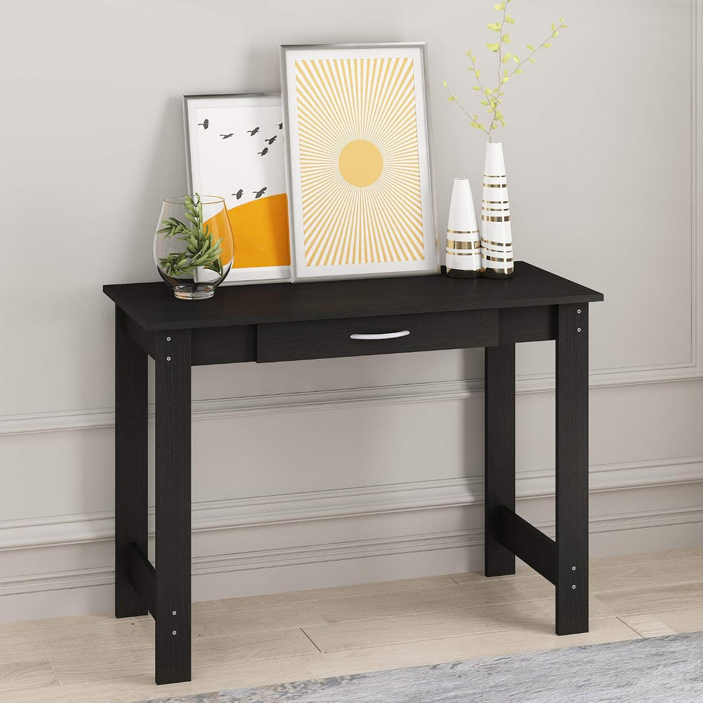 Jaya Writing Desk For Residential Use With DrawerBlack, Blackwood, Large