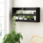 Hermite Rectangular Floating Shelves for Wall, Black Espresso