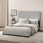 PESSAC Fabric Upholstered Bed Frame, Queen Size, Glacier