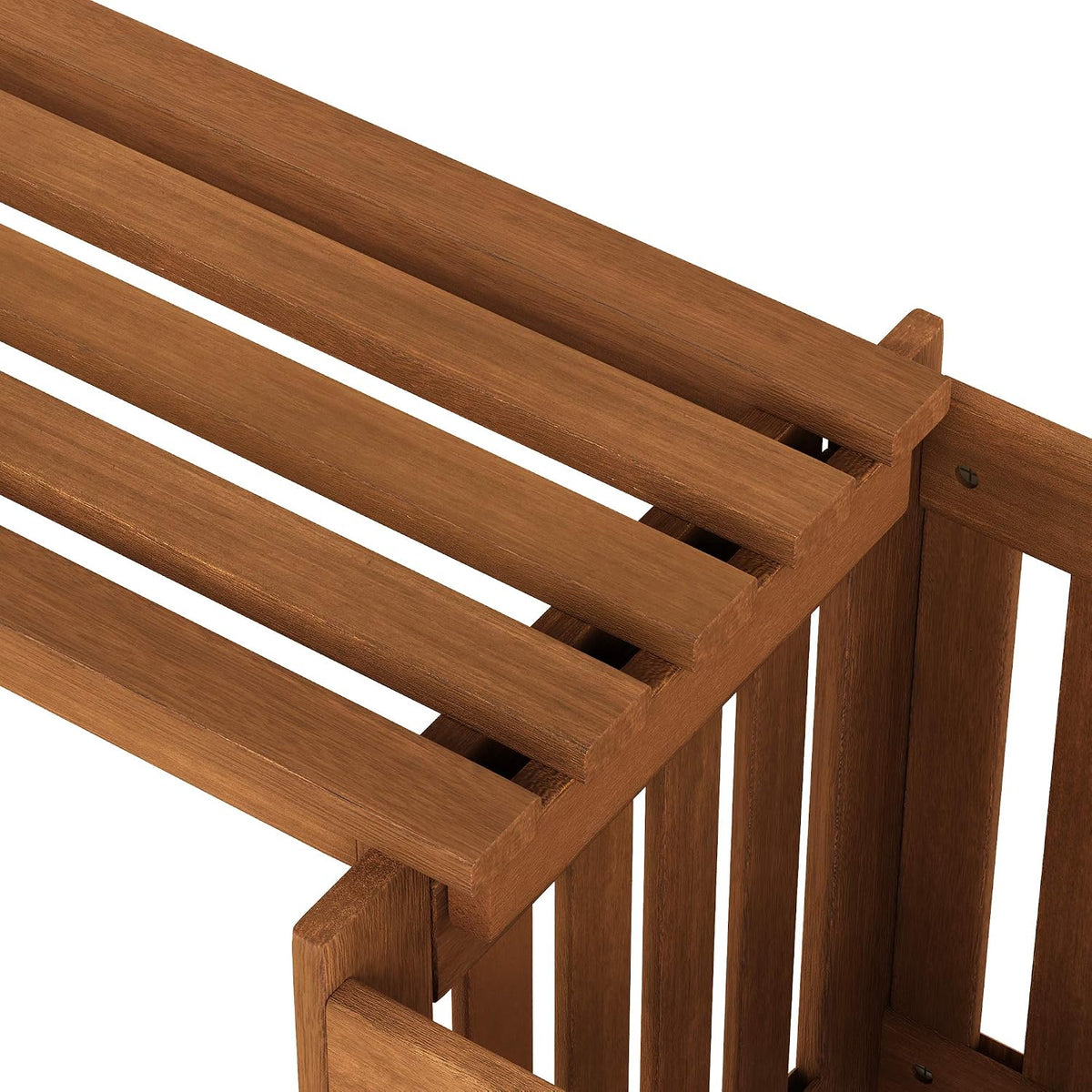 Outdoor Planter Box Set with Bench, Natural