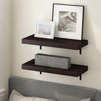 Tanna Oak Floating Shelves for Wall Set of 4, 22-Inch Wall Shelf, Wall Mounted Shelf, for Bathroom, Home Office, Living Room, Natural Oak