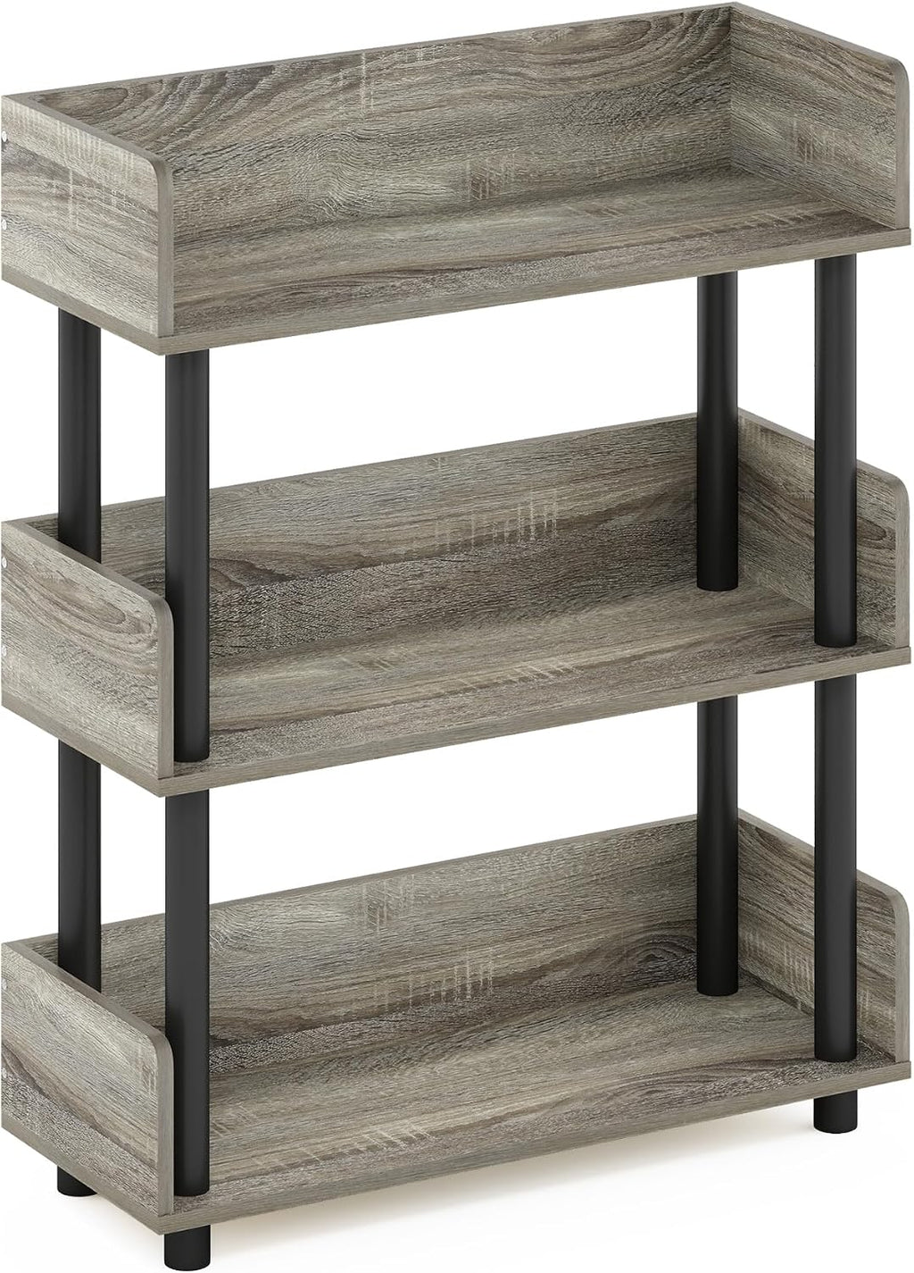 Turn-N-Tube Book Shelf, 3-Tier Bookshelf, Bookcases, French Oak