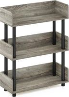 Turn-N-Tube Book Shelf, 3-Tier Bookshelf, Bookcases, French Oak