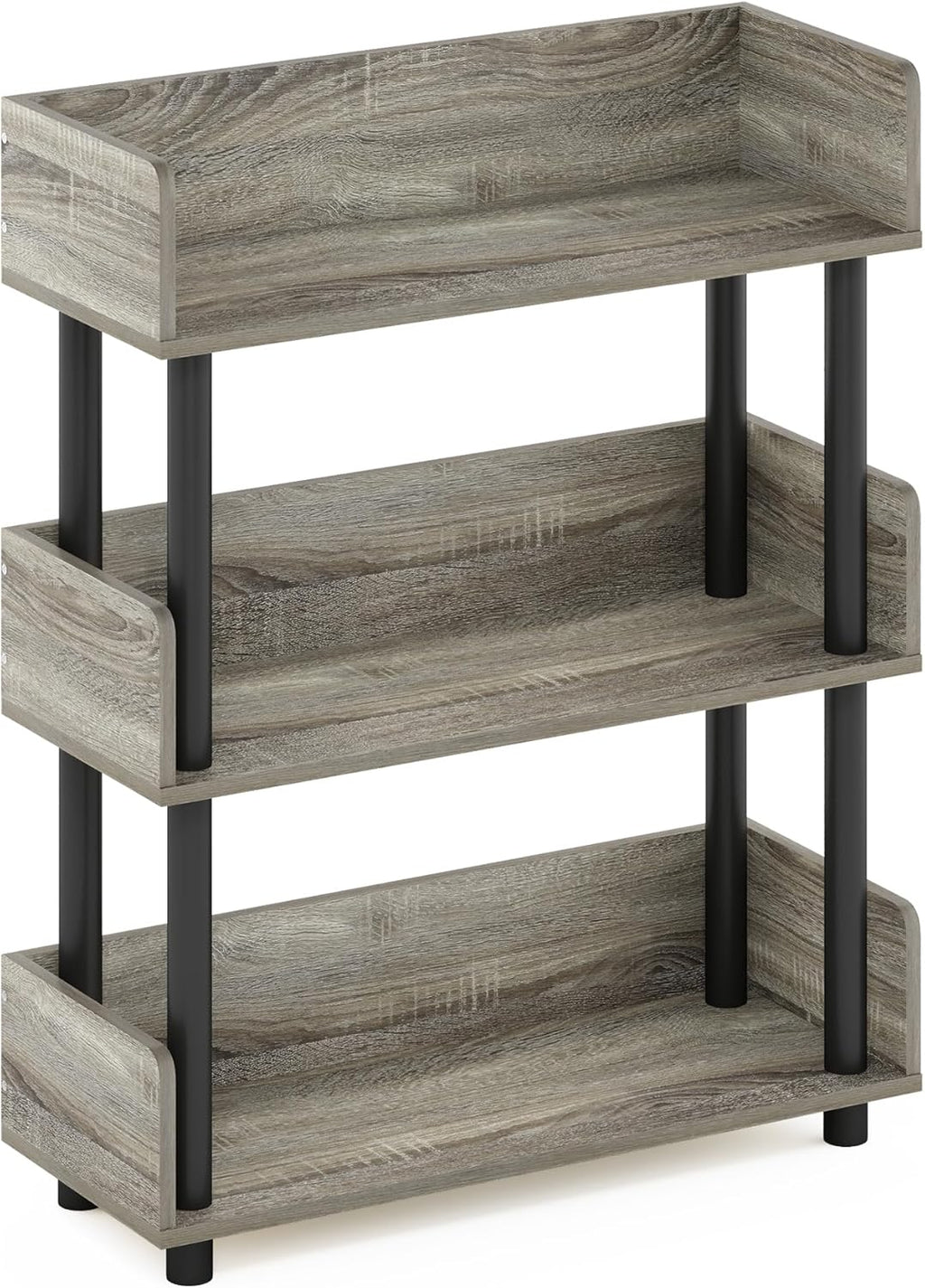 Turn-N-Tube Book Shelf, 3-Tier Bookshelf, Bookcases, French Oak