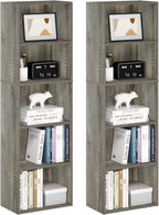 Set of 2 Book Shelf, 5-Tier, French Oak