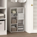 Reed Closet Organizers and Storage, 5-Cube Reversible Closet Shelves, Closet Organization Shelf, 9.4 x 19.5 x 31.5, for Bedroom, Closet, White