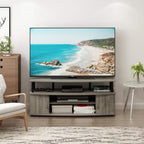 JAYA Large Entertainment Stand for TV Up to 55 Inch, French Oak Grey/Black