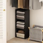 Reed Closet Organizers and Storage, 3-Tier Closet Organizer, Open Shelf Closet Storage, for Wardrobe, Bedroom, Living Room, Blackwood