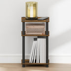 JUST Toolless 3-Tier Night Stand, Open Storage, Americano