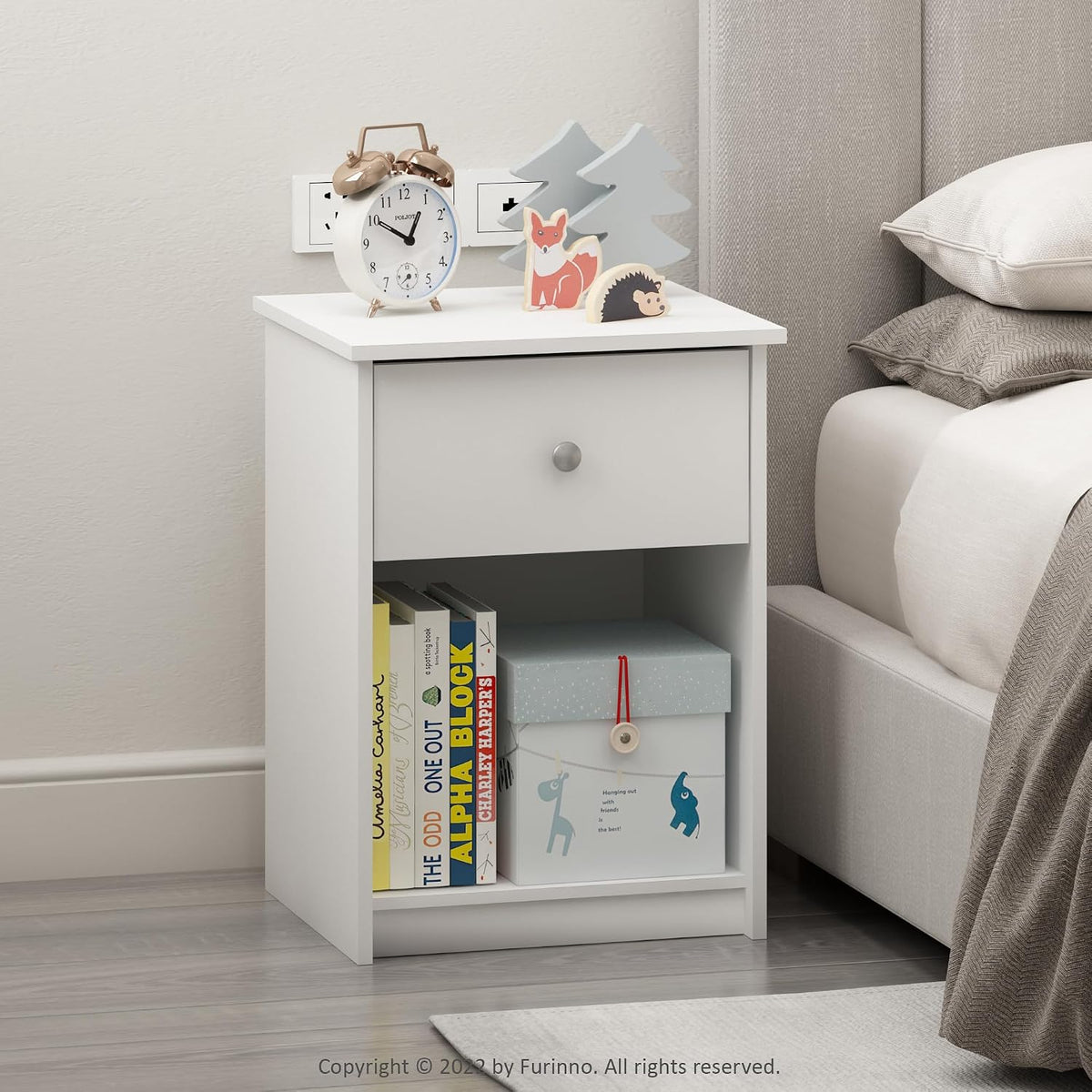 Tidur Nightstand, 2-Pack, White