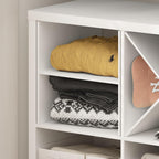 Cubicle Cube Insert, H-Shelf Cube Organizer, Fits into Extra Thick Cubes, for Organizers and Storage, White (Does not fit IKEA Kallax Shelving)