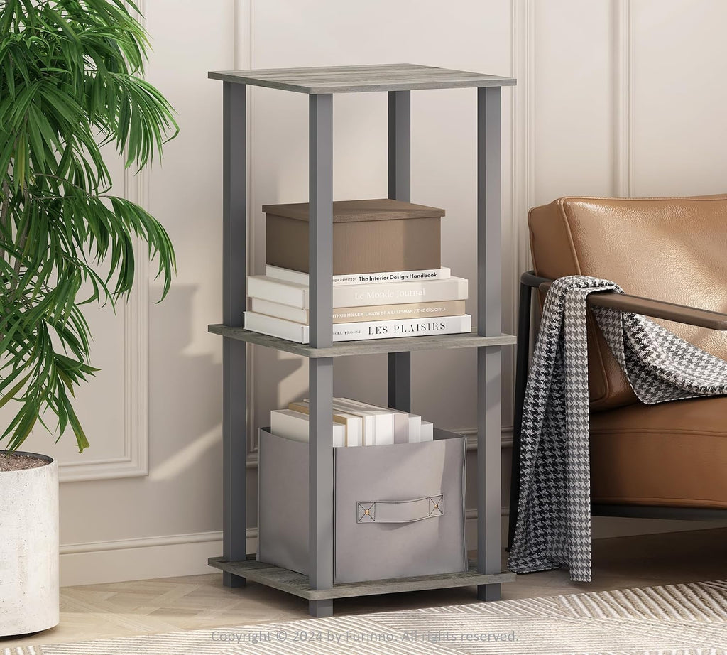 Turn-N-Tube 2-Pack Toolless 2-Tier Book Shelf, French Oak