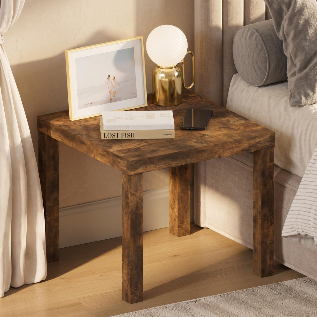 Simplistic Night Stand Set of 2, 3-Tier Open Shelf Design Nightstand with Metal Frame, Bedside Table, End Table, Side Table, for Bedroom, Closet, White