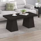 ARA Coffee Table, 47-Inch Accent Center Table, Dark Oak