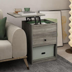 Jensen Lift-Top Night Stand with Drawer, French Oak Grey