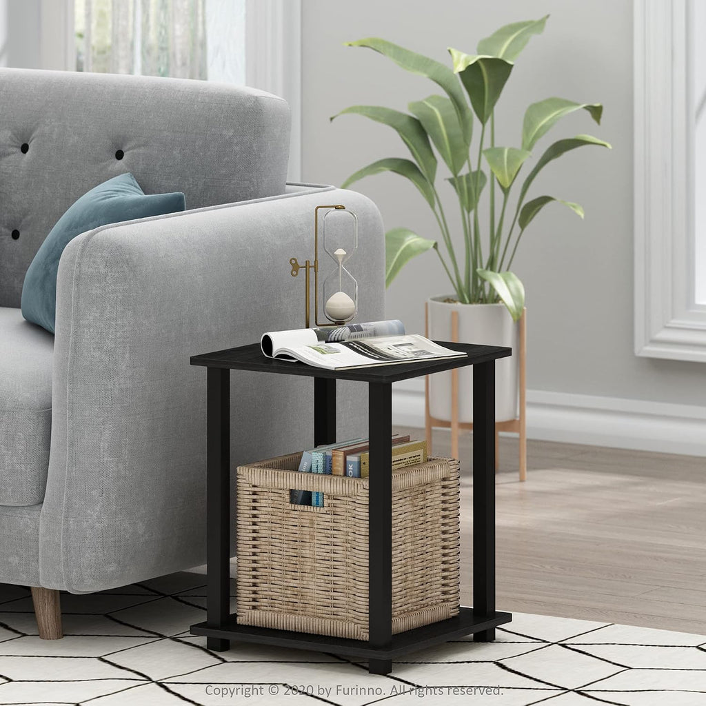Simplistic Set of 2 Toolless Living Room Table Set, Americano