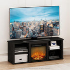 CLASSIC 3-Tier Fireplace TV Stand for TV up to 60 Inch, Americano