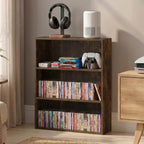 Basic DVD Shelf, 4-Tier CD Rack, Media Shelf, White
