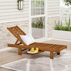 Tioman Slatted Hardwood Outdoor Sun Lounger, Light Wood