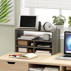 Hermite Desk Top Organizing Shelf Bookcase, French Oak