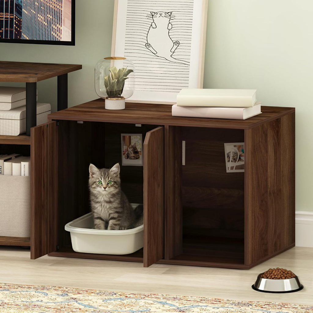 Peli Litter Box Enclosure, Small, Columbia Walnut