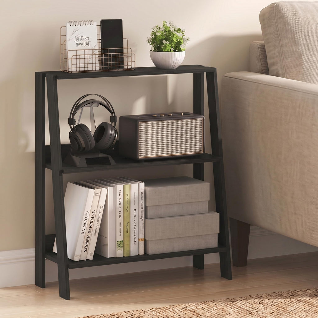 Ladder Shelf, 6-Tier Ladder Book Shelf, Bookcase, Espresso