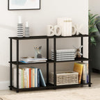 Turn-N-Tube Toolless Wide 3-Tier Storage Shelves, Black Espresso