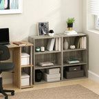 PASIR Set of 2 3-Tier Book Shelf, Sonoma Oak