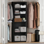 Reed Closet Organizers and Storage, 5-Tier Organizer, Black