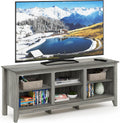 Jensen TV Stand, TV Entertainment Center with 6 Cube Shelves, TV Console, for TV up to 60 Inch, for Living Room, Bedroom, Grey Oak